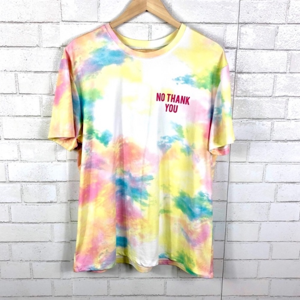 Cold Crush Tie Dye No Thank You Graphic T-Shirt